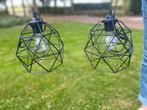 Hanglampen zwart met pit, Huis en Inrichting, Lampen | Hanglampen, Ophalen, Gebruikt, Minder dan 50 cm