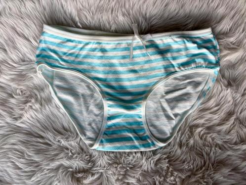 Snoezig katoenen Slipje met navy strepen - M, Kleding | Dames, Ondergoed en Lingerie, Slip, Blauw, Verzenden