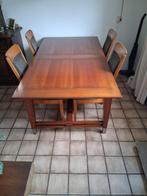 Kersenhouten tafel met 4 stoelen, Huis en Inrichting, Complete eetkamers, Ophalen, Gebruikt, Minder dan 4 stoelen