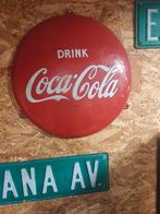 Emaille Coca Cola bord. Bieden., Ophalen of Verzenden, Zo goed als nieuw, Reclamebord
