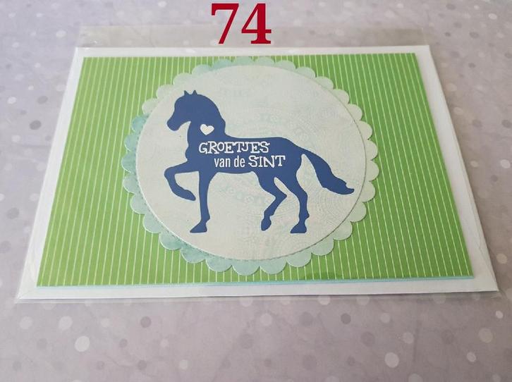 Sinterklaas kaart, Groetjes van de Sint 74, Hobby en Vrije tijd, Kaarten | Zelfgemaakt, Nieuw, Overige thema's, Ophalen