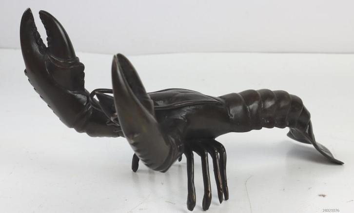 bronzen sculptuur van een kreeft., Antiek en Kunst, Antiek | Koper en Brons, Brons, Ophalen of Verzenden