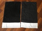 Nieuw: Gastenhanddoeken zwart wit broderie MAY Collection, Nieuw, Ophalen of Verzenden, Zwart, Gastendoekje