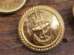 oude goudkleurige knoop Belgische Marine, jaren 40-50, Verzamelen, Militaria | Algemeen, Ophalen of Verzenden, Marine, Overige gebieden