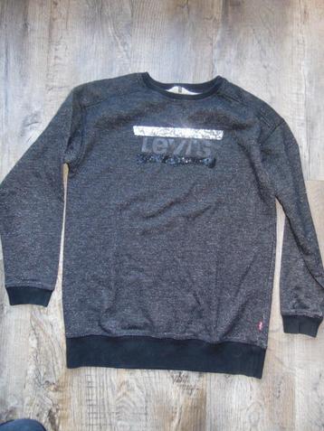 Levi's sweater trui zwart met zilverglans maat 176 truitje beschikbaar voor biedingen