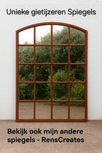 Spiegel Gietijzer Raamwerk | Roest 100x80cm, Nieuw, Ophalen of Verzenden, 75 tot 100 cm, Minder dan 100 cm
