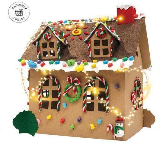 DIY modelbouw Kersthuis – Kerst - Kartonnen Huis, Diversen, Kerst, Nieuw, Ophalen of Verzenden
