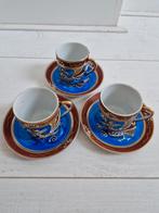 Dragonware japans 3x kopje en schotel geisha, Antiek en Kunst, Ophalen of Verzenden