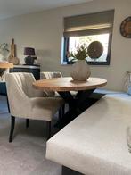 Ovale eettafel met eikenblad lengte 160 doorsnee 80, Nieuw, 50 tot 100 cm, Strak landelijk, Noordenweg 18