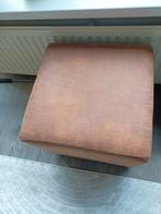 Poef/ voetenbankje bruin, Huis en Inrichting, Banken | Voetenbanken en Poefen, Ophalen, Gebruikt, Minder dan 50 cm, Minder dan 50 cm