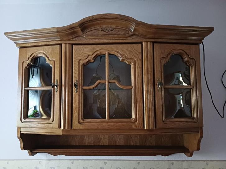 vitrine kast combi met kastje, Huis en Inrichting, Kasten | Vitrinekasten, Zo goed als nieuw, Minder dan 100 cm, 100 tot 150 cm