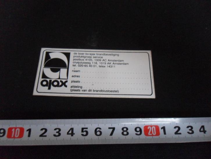 sticker de boer bv / ajax brandbeveiliging naw afd brandblus, Verzamelen, Stickers, Zo goed als nieuw, Ophalen