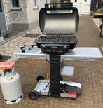 Zwarte gasbbq  gebruikt., Tuin en Terras, Gasbarbecues, Ophalen, Zo goed als nieuw