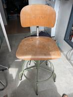 Industriële Vintage Stoel draai bureaustoel hoog, Ophalen, Gebruikt, Overige kleuren, Eén