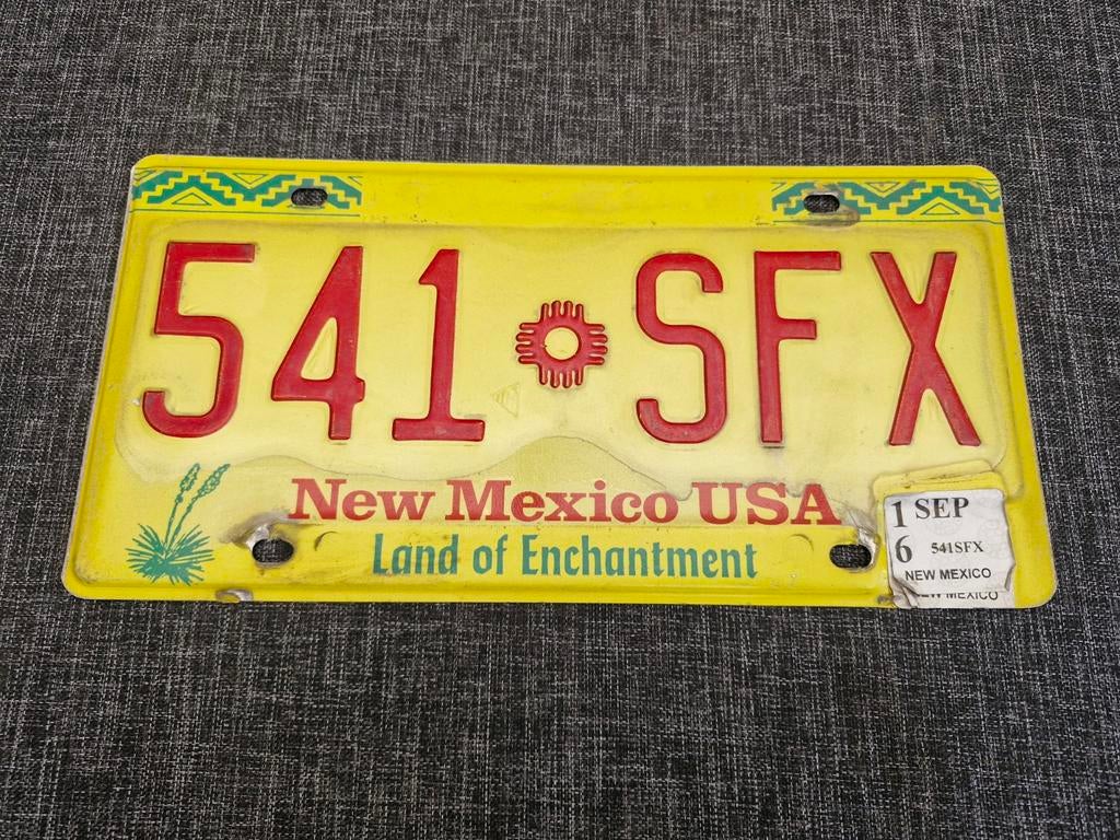Kentekenplaat New Mexico USA Nummerplaat nummerbord License, Verzamelen, Automerken, Motoren en Formule 1, Gebruikt, Auto's, Verzenden