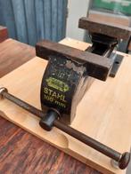 Bankschroef Stahl 100mm met aambeeld, Ophalen, Zo goed als nieuw, Bankschroef