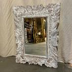 Barok spiegel - houten lijst - wit - 80 x 60 cm-TTM Wonen, Nieuw, Info@ttmwonen.nl, Minder dan 100 cm, Rechthoekig