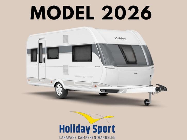 Hobby De Luxe 495 UL Model 2026, Caravans en Kamperen, Caravans, Bedrijf, tot en met 4, 1000 - 1250 kg, Rondzit, Hobby, 2 aparte bedden