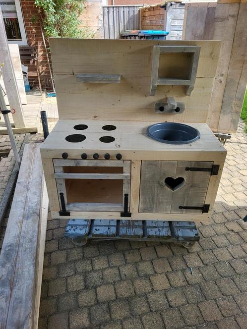 Kinderkeuken steigerhout, Kinderen en Baby's, Speelgoed | Speelkeukens, Nieuw, Hout, Ophalen of Verzenden