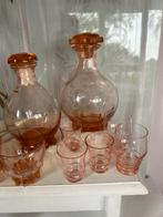 Arcoroc Rosaline 2x karaf en 8x glaasjes antiek frans glas, Antiek en Kunst, Antiek | Glas en Kristal, Ophalen