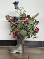 Zilver tin laarsje rijk gedecoreerd., Antiek en Kunst, Ophalen