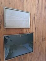 2 vintage fotolijstjes met bolglas, Antiek en Kunst, Curiosa en Brocante, Ophalen of Verzenden