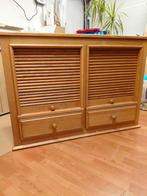 Eiken TV kast - Blank Hout, Gebruikt, 100 tot 150 cm, Eikenhout, Ophalen of Verzenden