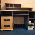 bed, bodem,goed matras, nachtkast ,3 ladekast en bureau, Gebruikt, 90 cm, Eenpersoons, Wit