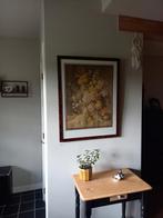 Groot bloemenschilderij in lijst 65x73, Antiek en Kunst, Ophalen of Verzenden