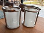 Set van 2 Rivièra Maison windlichten, Ophalen, Zo goed als nieuw, Metaal, Grijs