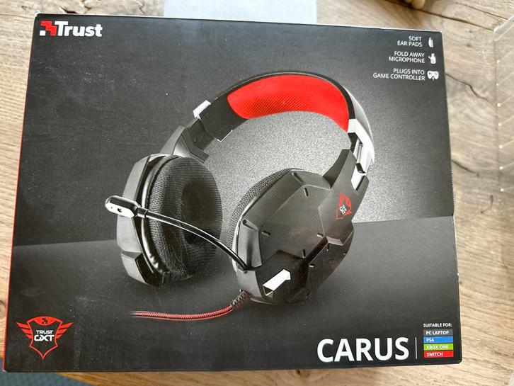 Trust Carus GXT 322 Gaming Headset - Inclusief Doos, Audio, Tv en Foto, Koptelefoons, Gebruikt, Over oor (circumaural), Overige merken