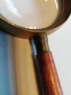 ANTIEKE LOEP VERGROOTGLAS HOUT/ MESSING 16,5 X 6 CM TOPSTAAT, Ophalen of Verzenden