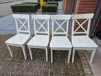Houten stoelen (IKEA), Huis en Inrichting, Stoelen, Ophalen, Zo goed als nieuw, Wit