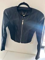 Elisabetta franchi leren jaaje. Gebruikerssporen. Gedragen, Kleding | Dames, Jassen | Winter, Ophalen of Verzenden, Zwart