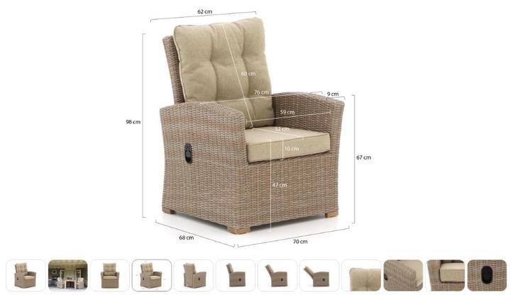 4x Intenso Mazzano Tuinstoelen – Verstelbaar, Comfortabel, Tuin en Terras, Tuinstoelen, Gebruikt, Wicker, Verstelbaar, Ophalen