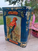 2x Van Melle Blikken - Papegaai & Pauw - Brocante blik, Ophalen of Verzenden