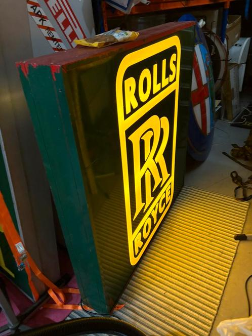 Rolls Royce lichtreclame, Verzamelen, Merken en Reclamevoorwerpen, Zo goed als nieuw, Lichtbak of (neon) lamp, Ophalen