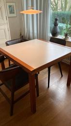 Design eettafel Bellaro 2 bladen vierkant, Huis en Inrichting, Tafels | Eettafels, Ophalen, Kersenhout, 50 tot 100 cm, Design