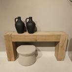 Rustieke eiken BEAM sidetable | Geborsteld eikenhout, Eikenhout, Nieuw, Ophalen of Verzenden, Landelijk