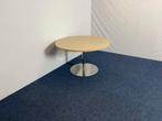 Tafel, diameter 120 cm. - licht beuken, chroom onderstel