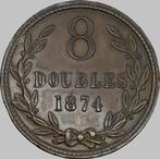 Guernsey 8 Doubles 1874, Ophalen of Verzenden, Overige landen, Losse munt