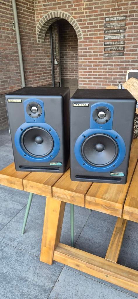Samson reslv 65a boxen / studiomonitoren te koop, Ophalen, 60 tot 120 watt, Front, Rear of Stereo speakers, Overige merken