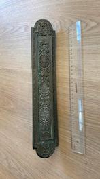 Antiek bronzen Brievenbusklep. Vintage brievenbus deurbeslag, Ophalen of Verzenden, Zo goed als nieuw