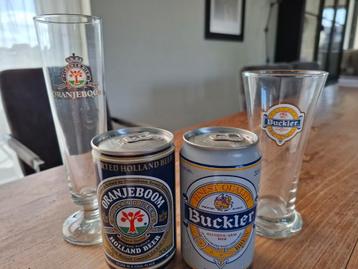Buckler & Oranjeboom Bierblikjes + Glazen beschikbaar voor biedingen