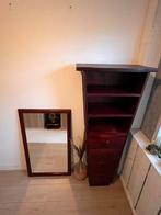 Vintage Padouk Houten Meubelset met Spiegel, Ophalen, Gebruikt, 50 tot 100 cm, Met lade(s)