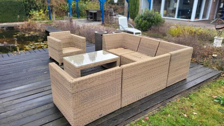 Loungeset 4 seasons, Tuin en Terras, Tuinsets en Loungesets, Wicker, Ophalen of Verzenden