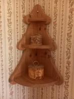 Oud Zweeds grenen hoekkastje wandrekje, Antiek en Kunst, Curiosa en Brocante, Ophalen of Verzenden