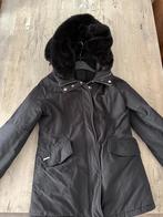 Air Force double zip faux fur parka L, Zwart, Zo goed als nieuw, Air force, Ophalen