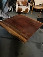 Wengé Boomstam Salontafel, Ophalen, Gebruikt, 100 tot 150 cm, Vierkant