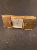 Messing reiswekker in schuifbaar etui, Antiek en Kunst, Ophalen of Verzenden